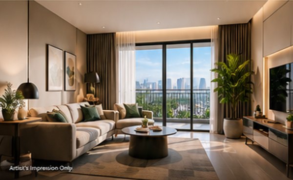 Illustration of modern suite interior